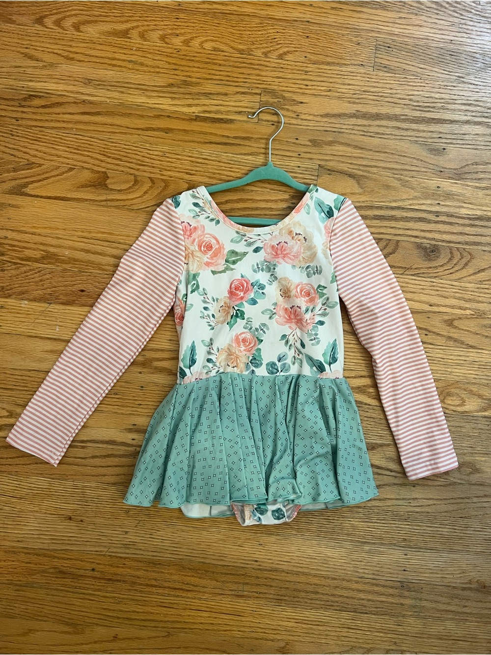 cheeky plum Floral Peplum Bodysuit - good for ballet